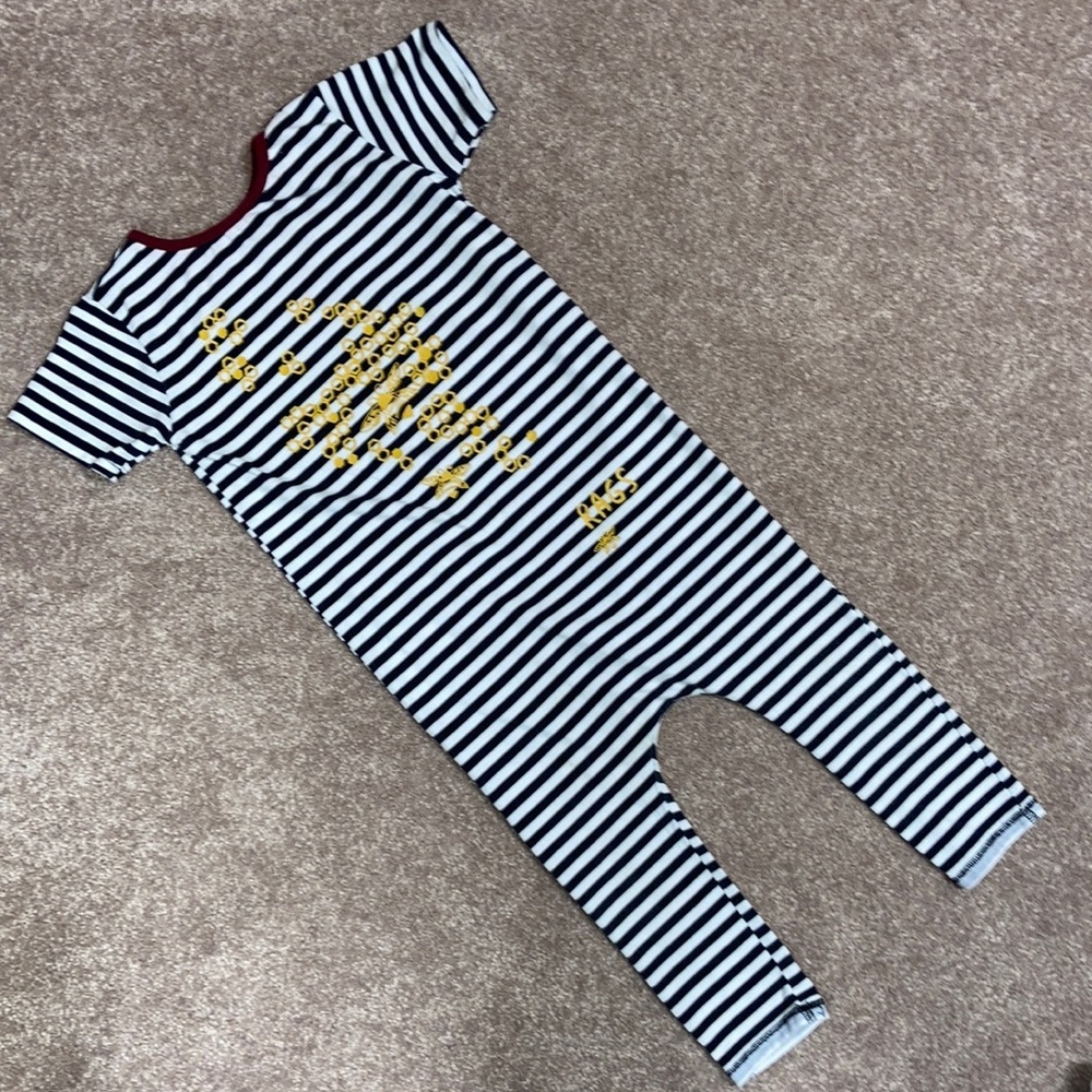 Rags to raches 2t bee striped romper